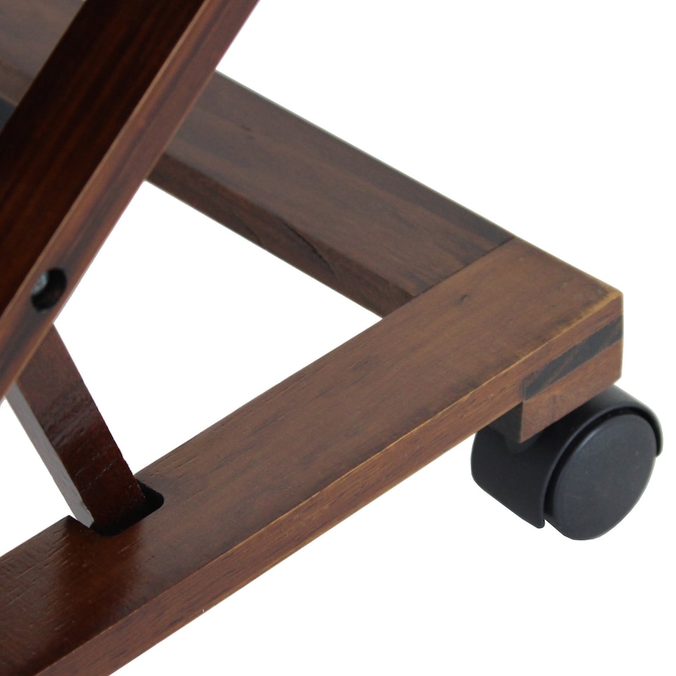 image 1 of Folding Leather Cushion Padded Footstool Foot Rest