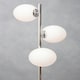 image 4 of Interiors by Premier Chrome Finish And White Glass Floor Lamp Silver