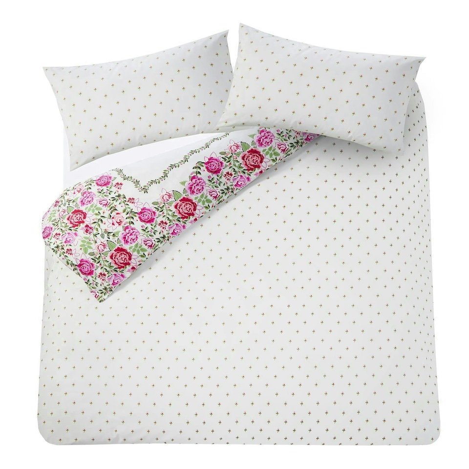 image 1 of Cath Kidston Dolly Rose Duvet Cover Set - Single - Sage
