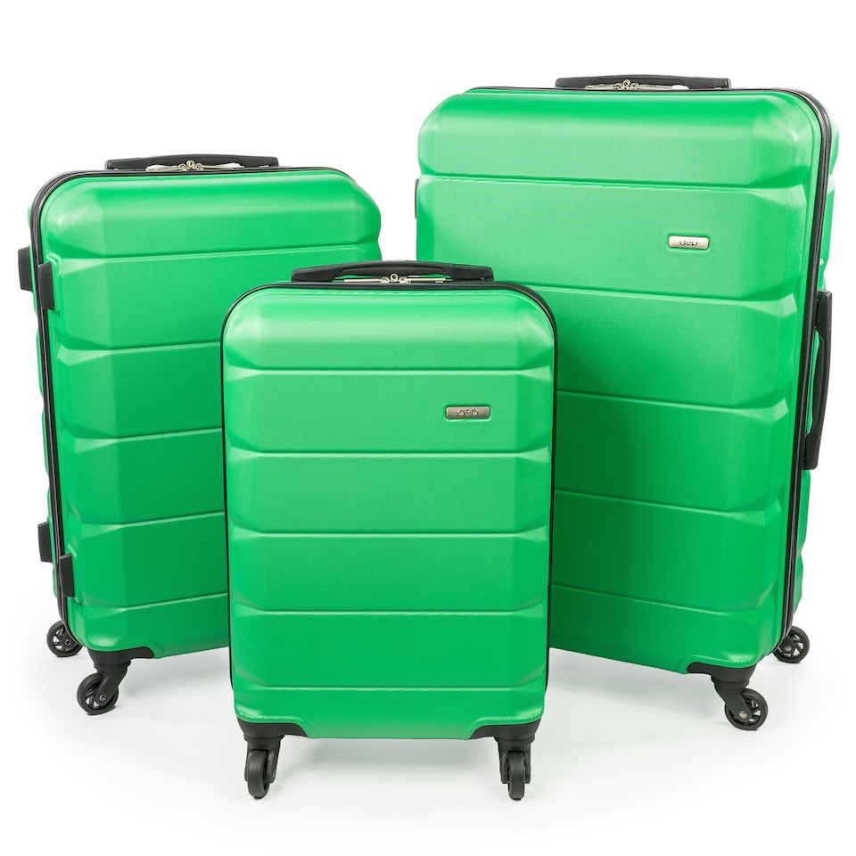 image 1 of A2B Exodus 30 Inch Hard Shell Hold Suitcase, 4 Wheel Travel Luggage - Green
