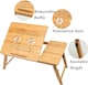 image 6 of Bamboo Folding Laptop Stand Adjustable Angle Bed Breakfast Tray Table Macbook PC | Multi