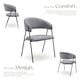 image 5 of Dining Chair Bedano - woven fabric, padded, 150 kg load capacity - Set of 4 Grey