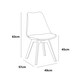 image 7 of Modern Dining Table with 4 Grey Plastic Chairs with faux leather padded seats