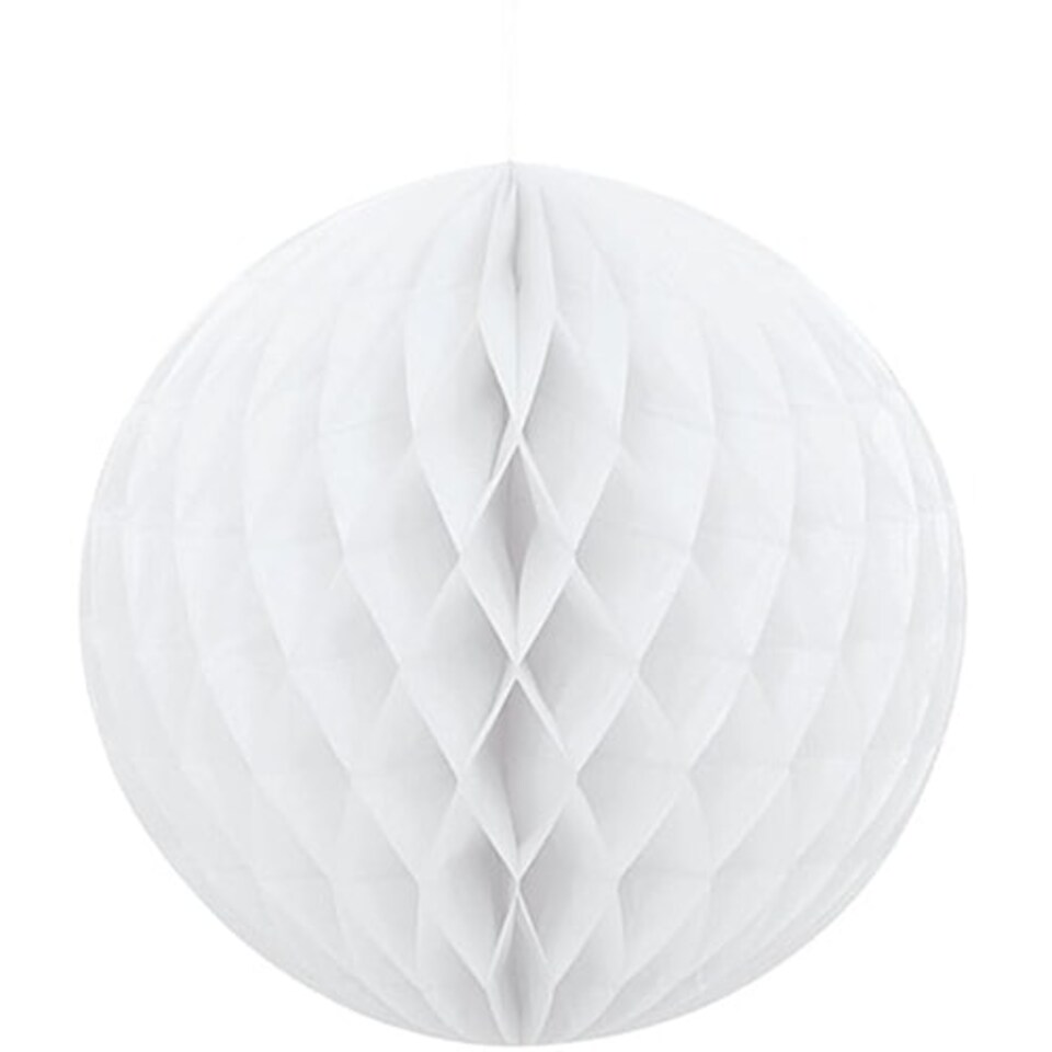 White Honeycomb Hanging Decoration Ball 20cm