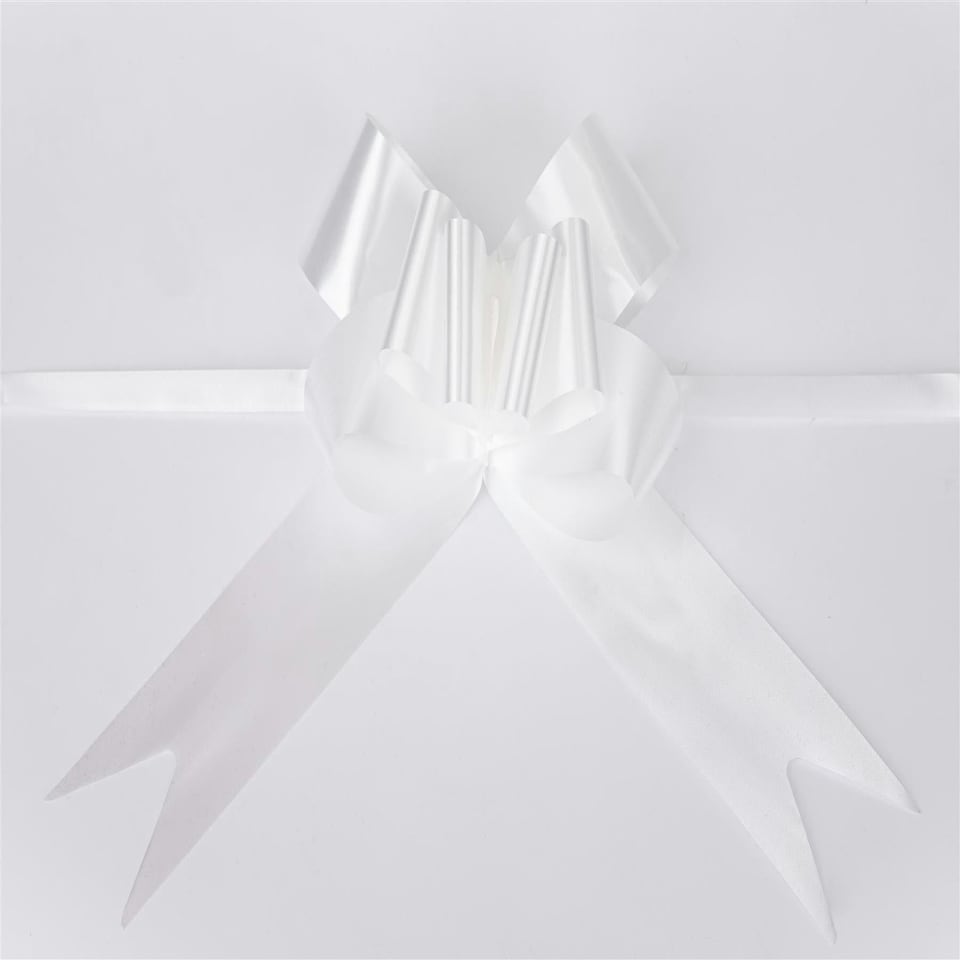 image 1 of 60 White Pullbows (50mm)