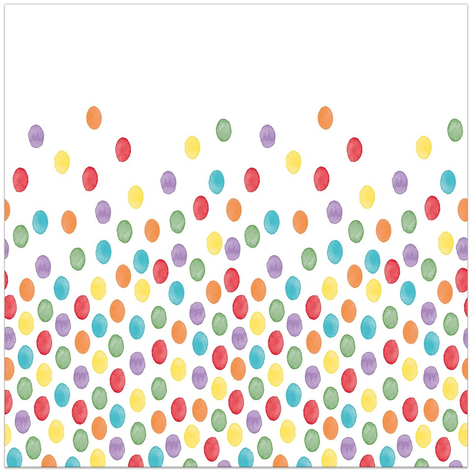 120x180cm REUSABLE PRODUCTS PLASTIC TABLECOVER - Birthday Themes - 93042 White