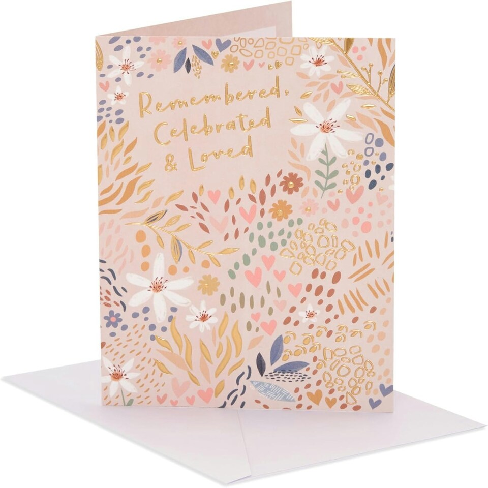 image 1 of Celebrated & Loved Design Sympathy Card