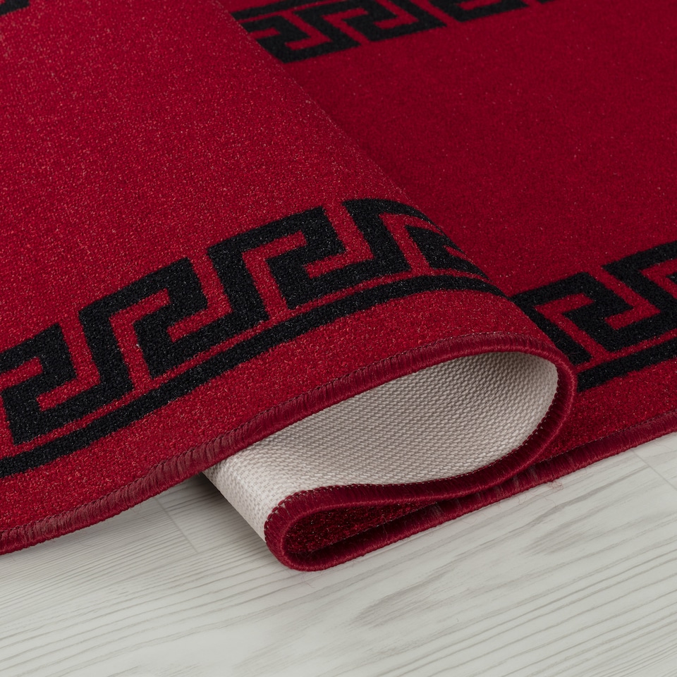 image 1 of Machine Washable Greek Key Design Anti Slip Doormats -