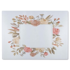 Flower Border Glass Chopping Board | Multi