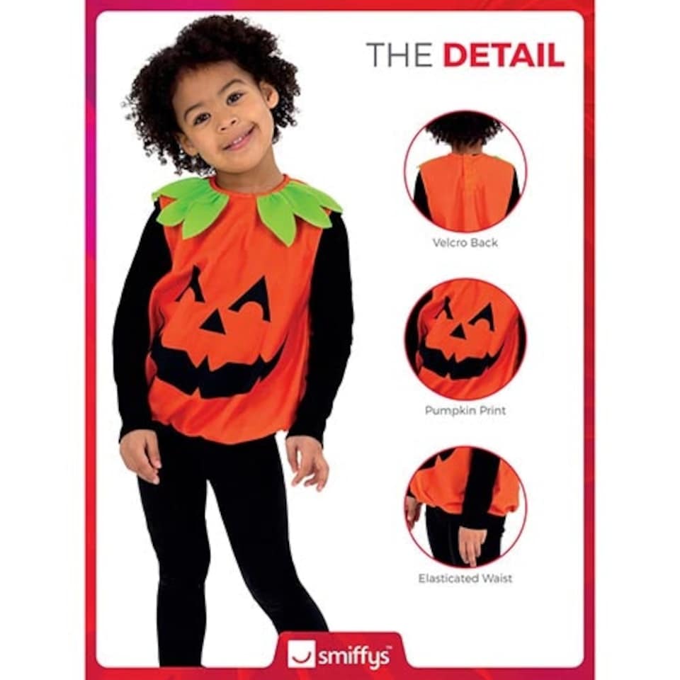 image 1 of Orange Pumpkin Fancy Dress Costume Unisex Toddler Age 3-4 | Multi | One Size