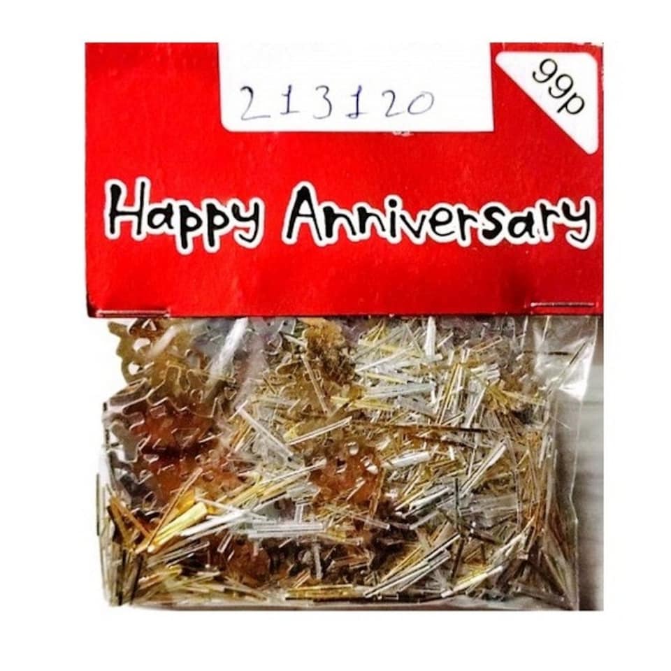 Happy Anniversary Metallic Confetti - Gold - 14g