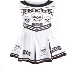 Skeleton Cheerleader Costume | White | M