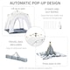 image 4 of Outsunny 4 Man Pop Up Tent Camping Backpacking Dome Tent, Green