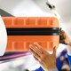 image 5 of 55x35x20cm Carry On Cabin Hard Shell Suitcase - 100+ Airlines Approved Including EasyJet (Paid), British Airways, Ryanair (Priority), TUI Orange | Orange/Black | Cabin Bag