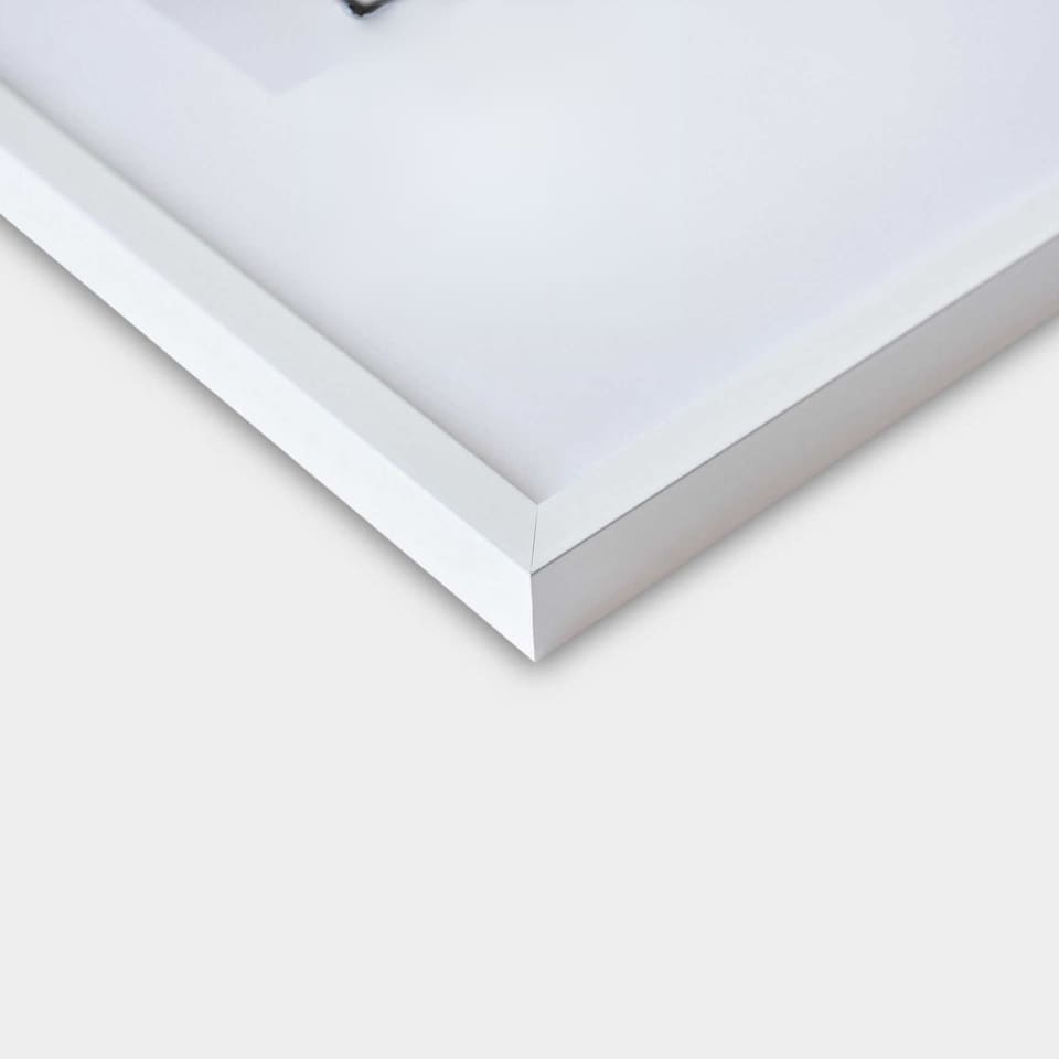 image 1 of Nielsen C2 Aluminium Picture Frame - Real Glass - Polished White - A2 (42cm x 59.4cm)