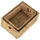 image 3 of Set of 2 Shallow Water Hyacinth Storage Basket Brown