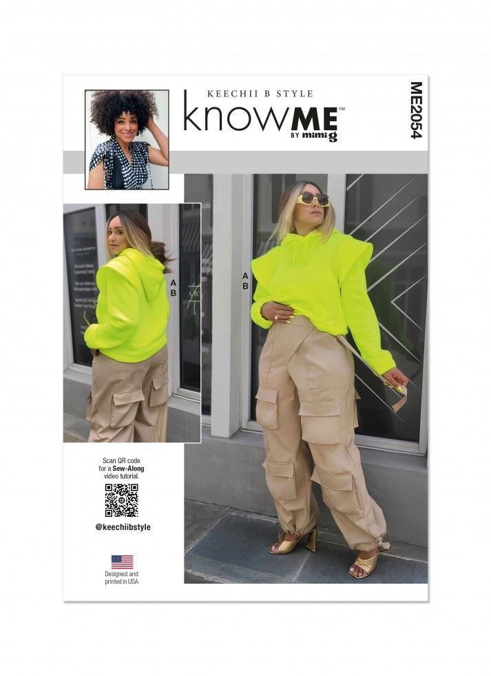 Know Me 2054 Paper Sewing Pattern – Women’s Tops, Sweaters & Trousers, Size M1 (10–12–14–16–18), Intermediate
