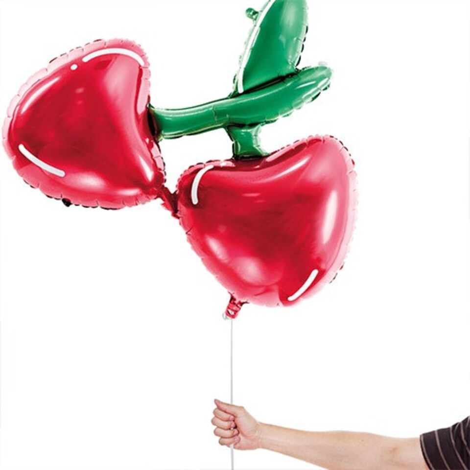 image 1 of Glossy Cherries Giant Helium Foil Balloon 88cm / 35 in