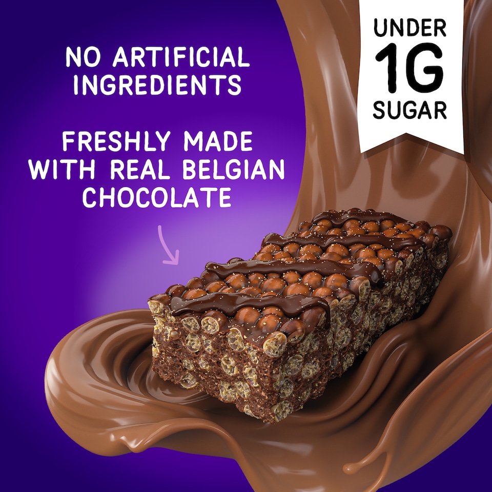 image 1 of Fitbakes Belgian Chocolate Low-Sugar Crunch Mini Bars, 12 x 19g