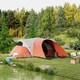 image 2 of Outsunny 3000mm Waterproof Camping Tent w/ Porch & Sewn in Groundsheet, Blue