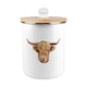 image 1 of Highland Cow Food Waste Caddy - Metal 2L Decorative Kitchen Compost Bin