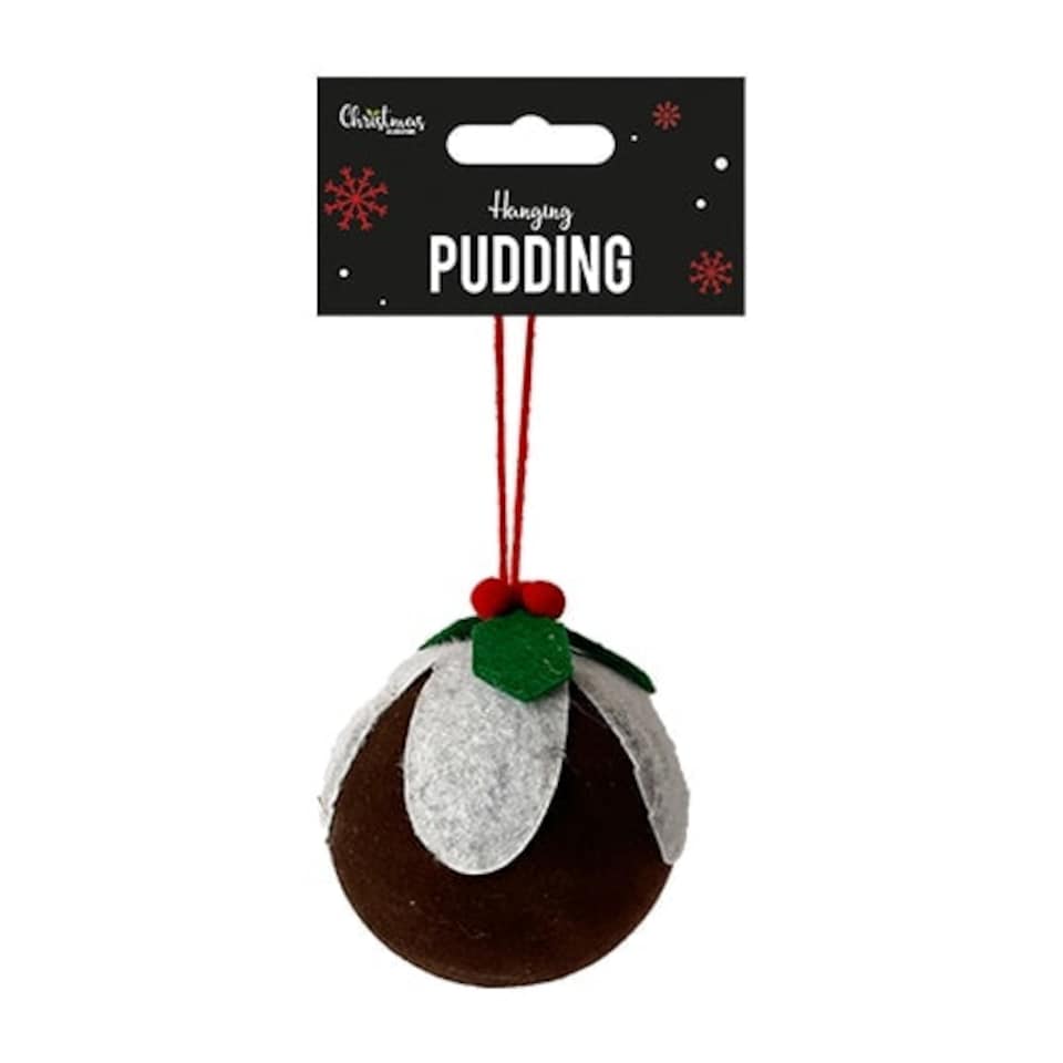 Christmas Pudding Hanging Tree Decoration 8cm