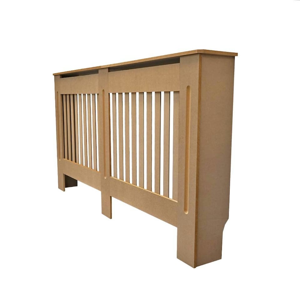 image 1 of Stylish MDF Unpainted Vertical Design Radiator Cover - Large