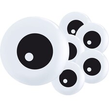 Friendly Eyeballs Topprint Halloween Round Mini Latex Qualatex Balloons 13cm / 5 in - Pack of 100