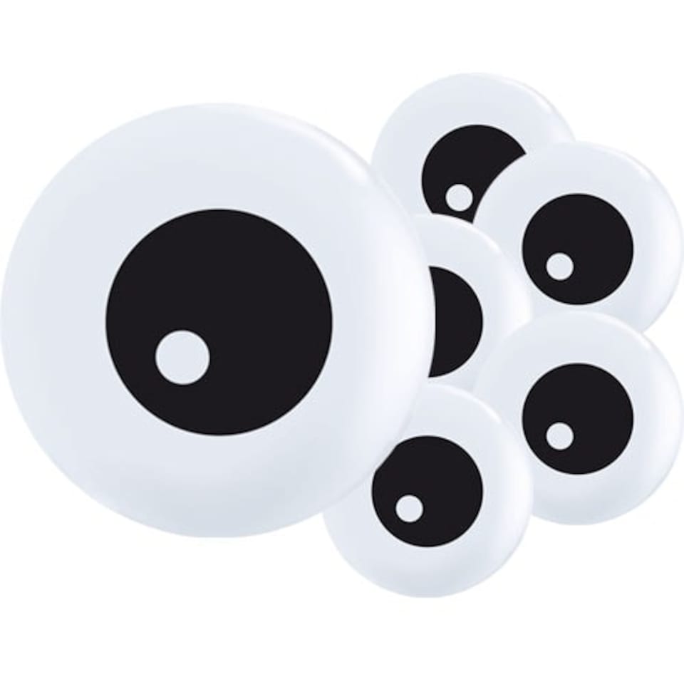 Friendly Eyeballs Topprint Halloween Round Mini Latex Qualatex Balloons 13cm / 5 in - Pack of 100