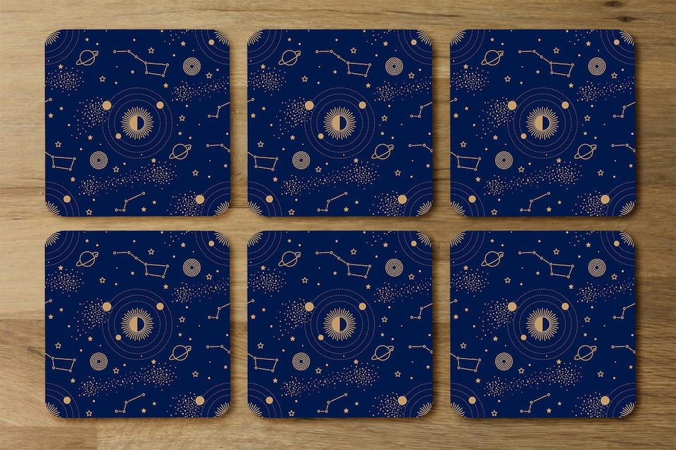 image 1 of magic night sky map (Coaster)
