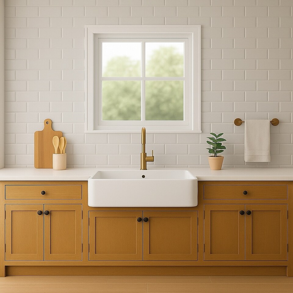 image 1 of Dove Grey Gloss Metro Tiles (150 Pack-3 Box-3m2 Coverage)-Sink-Premium Ceramic Wall Finish-Inspired by NYC Subway & SoHo Style