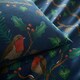 image 3 of Portfolio Home Dalby Robins Holly Soft Easy Care Bed Linen Bedding Duvet Cover Quilt Set With Pillow Case Blue | Single