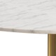 image 3 of Corby Round Dining Table with White Polished Marble Top & Gold Base inc 4 Brooke Dining Chairs in Beige