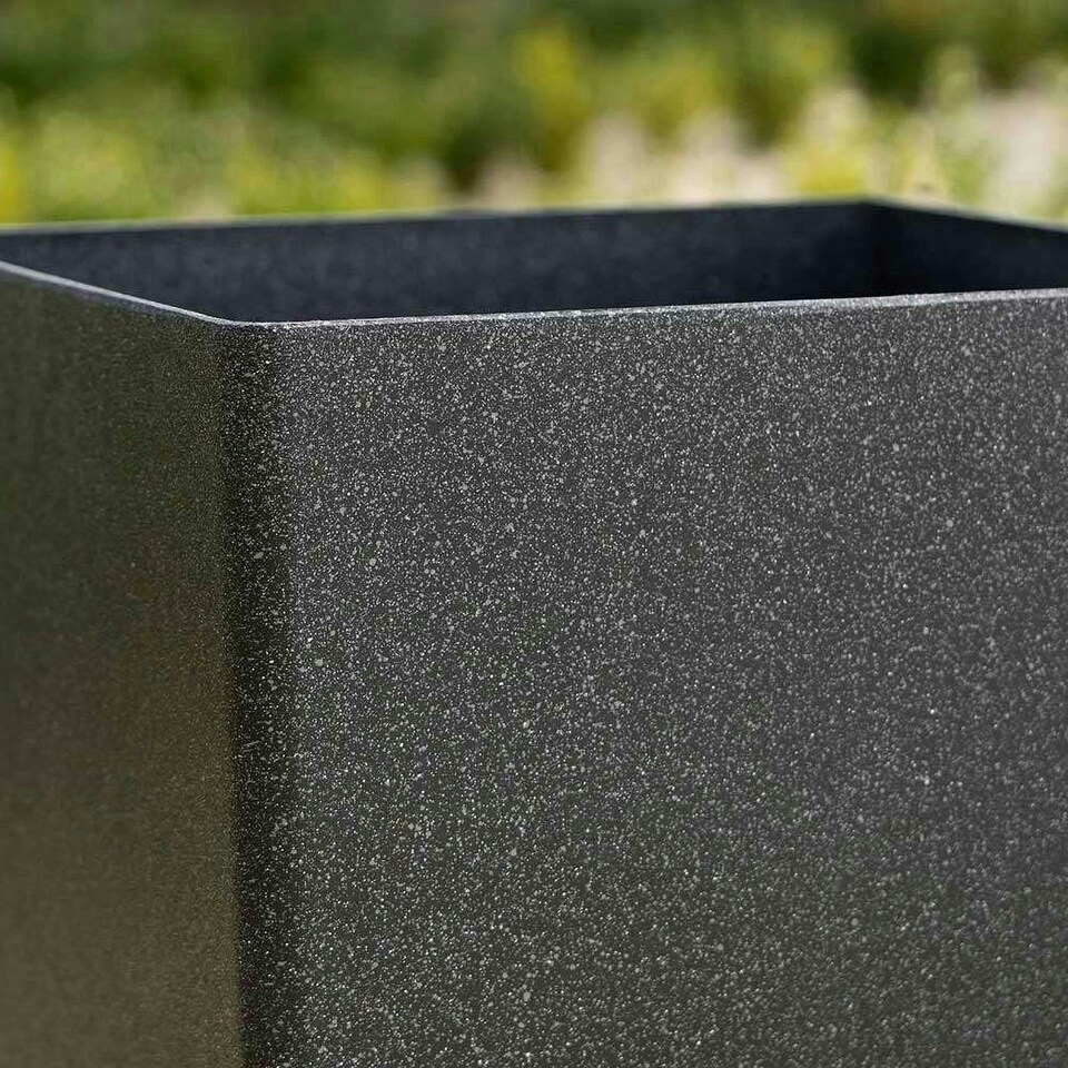 image 1 of Primrose Garden Cube Square Flower Pot Recycled Planter Black 35 x 35 x 35 cm