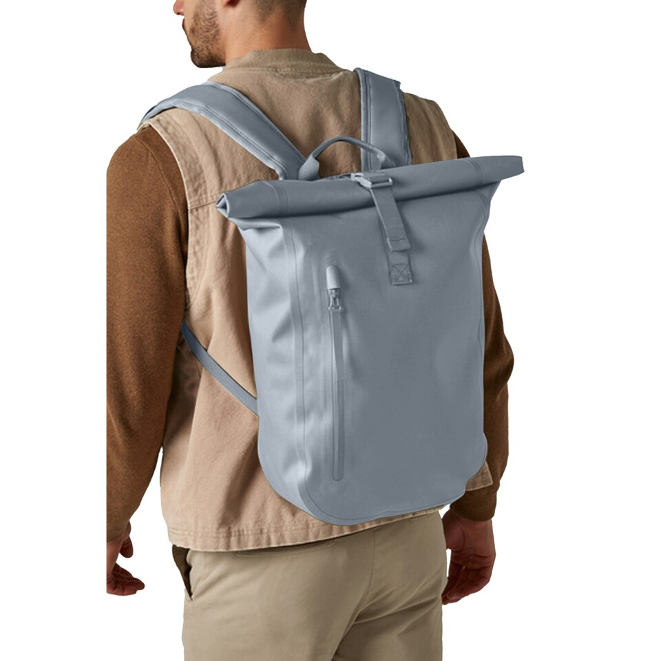 image 1 of Quadra Roll Top Waterproof 14L Backpack - Blue Grey - One Size