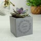 image 5 of Personalised Floral Wreath Concrete Plant Pot Grey