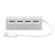 image 3 of MidOcean Aluhub 4 Charging Cable - Matt Silver - One Size