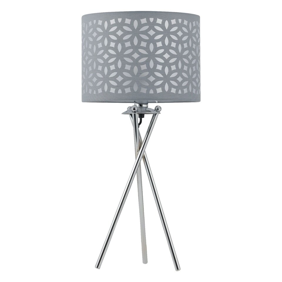image 1 of Set of 2 Chrome Tripod Table Lamps Base Only | Chrome | Medium | 2