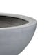 image 5 of Primrose Large Grey Polystone Lismore Low Round Indoor Outdoor Garden Planter 70cm