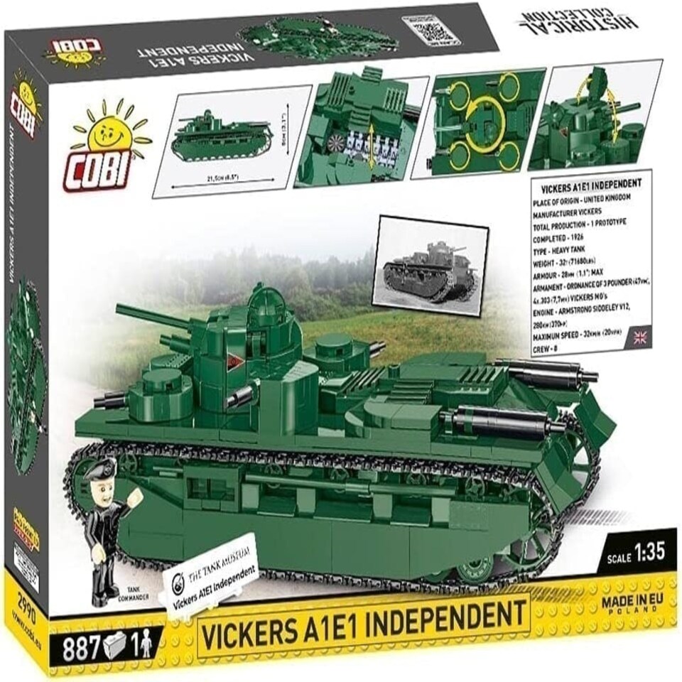 image 1 of Cobi World War I - Vickers A1E1 Tank (887 Pieces)
