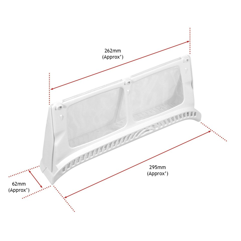 image 1 of SPARES2GO Filter for Hotpoint Indesit Ariston Whirlpool Tumble Dryer Fluff Cage Lint Screen