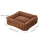 image 7 of Living and Home Soft Dog & Cat Bed,Pet Bolster Bed | Brown | Brown | L | 1