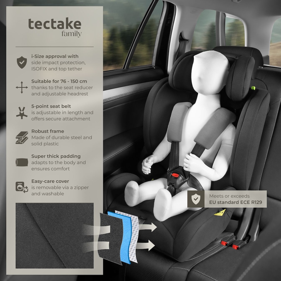 image 1 of Car Seat Emely - for children, 5-point harness, i-size approval, with ISOFIX