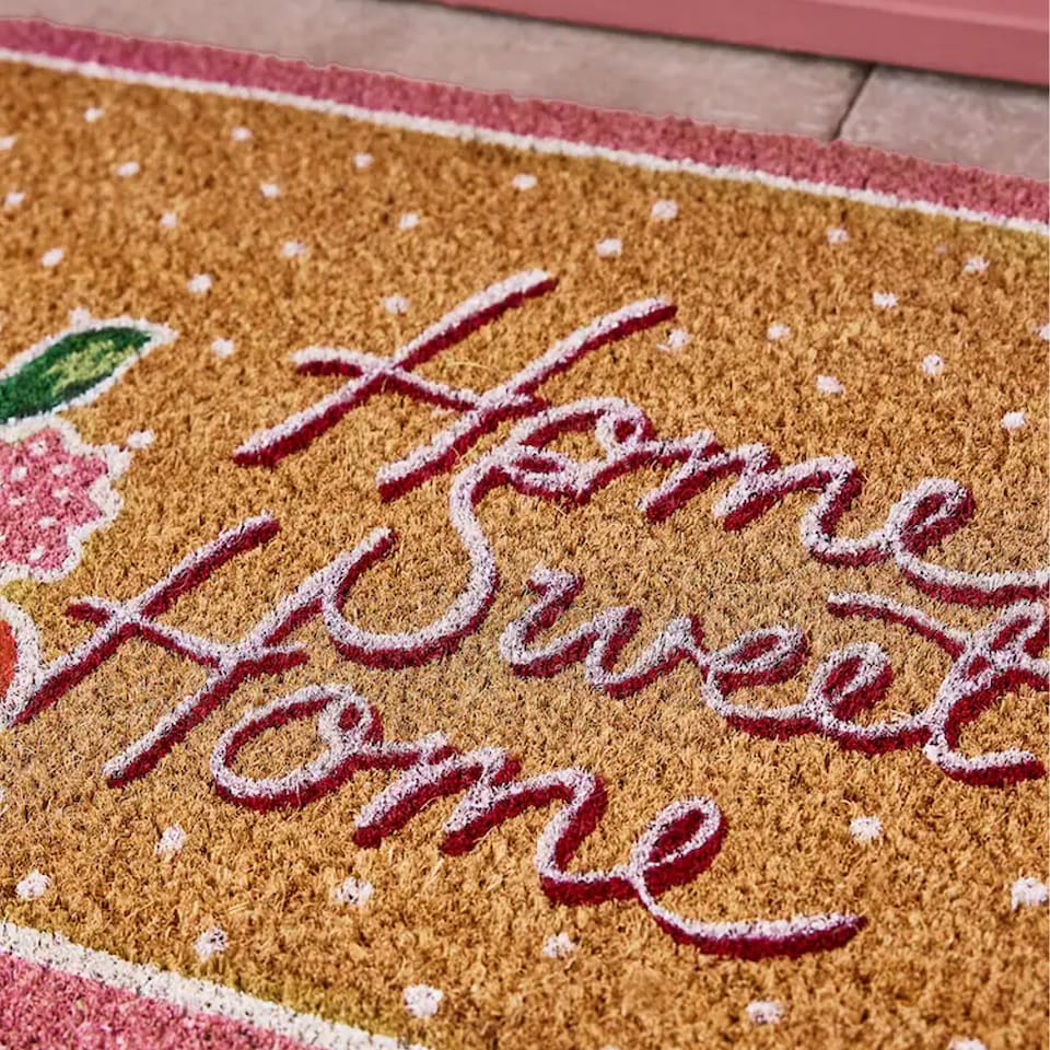 image 1 of Cath Kidston Home Sweet Home Slogan Doormat - Brown