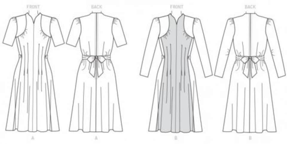 image 1 of Butterick 6485 Paper Sewing Pattern – Women’s Dresses & Vintage Style, Size A5 (6–8–10–12–14), Intermediate