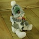 image 4 of 30cm Christmas Indoor Grey Sitting Snowman - Spade