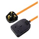 image 1 of Masterplug Single Socket Extension Lead with 10m Cable 13A Orange
