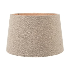 30cm Taupe Boucle Tapered Lampshade Cream