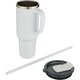 image 3 of Sydney Vacuum Insulated 1200ml Mug With Straw - White - One Size