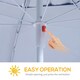 image 3 of Outsunny 2m Beach Umbrella Sun Shelter 2 in 1 Umbrella UV Protection Steel Blue